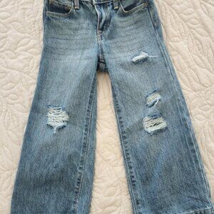 Toddler Girl Wide-leg Distress Denim